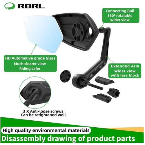 Universal bicycle side mirrors - universal,