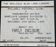 Ticket 88-89 Millwall -
