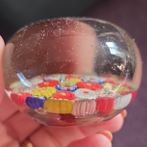 Glass paperweight multicolour - glass,