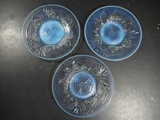 3 x Jobling Opalescent  Glass 17.5cm Plates - Registered No. 777134