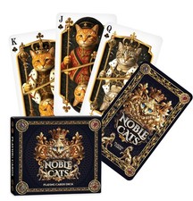 1pk Noble Cats Playing Poker Cards Game Deck Classic Plastic Collectibles