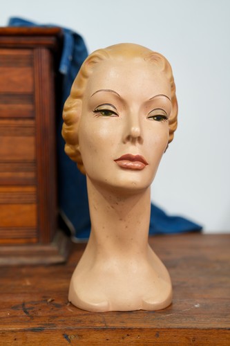 Vintage female mannequin head - vintage,