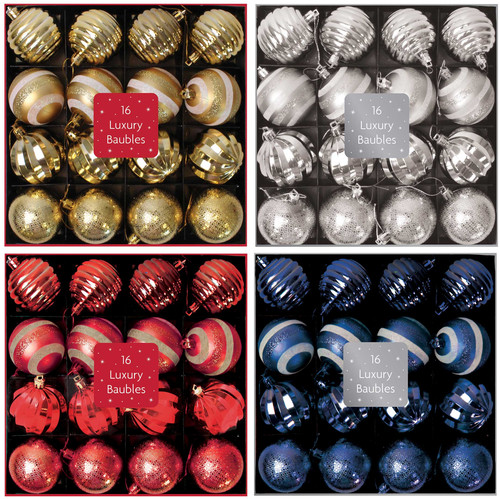 Luxury shatterproof baubles - shatterproof,