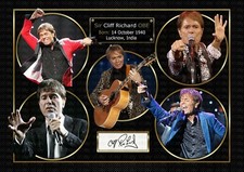 CLIFF RICHARD - SIGNED ORIGINAL A4 PHOTO PRINT MEMORABILIA