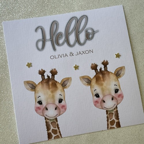 Personalised new baby card - baby,