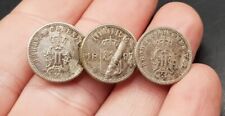 Antique Handmade Norwegian Silver  10 Ore Coin Brooch. Unusual Coin Jewellery. 