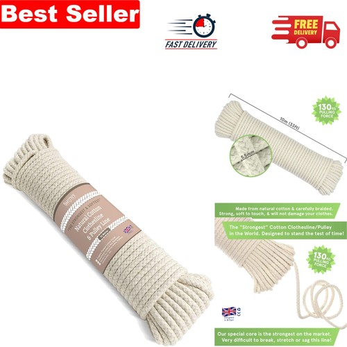 Natural cotton clothesline - cotton,