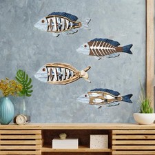 4 Pieces Fish Nautical Wall