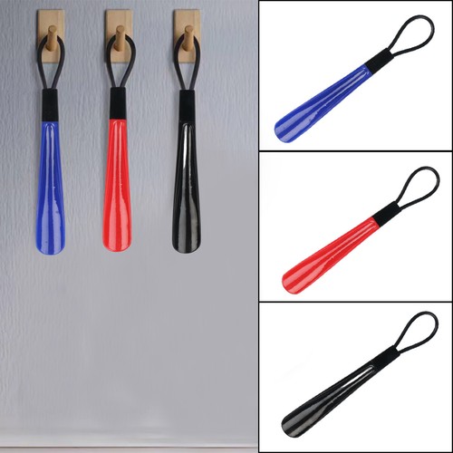 Long handled shoe horn - horn, plastic