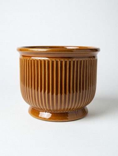 Yellow glazed ceramic - yellow, garden