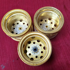 Set of 3 - Vintage Original Tamiya Monster Beetle / Blackfoot Wheels