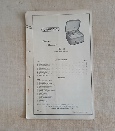 Vintage 1959 grundig tk55 tape - 1959,