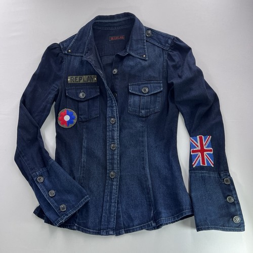 Vtg replay denim shirt - vtg,