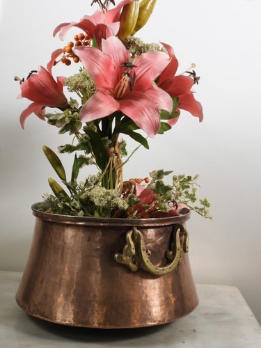 Turkish copper cauldron with - turkish,