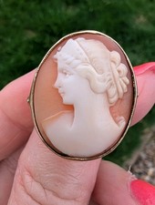 Vintage 9ct Gold Shell Cameo