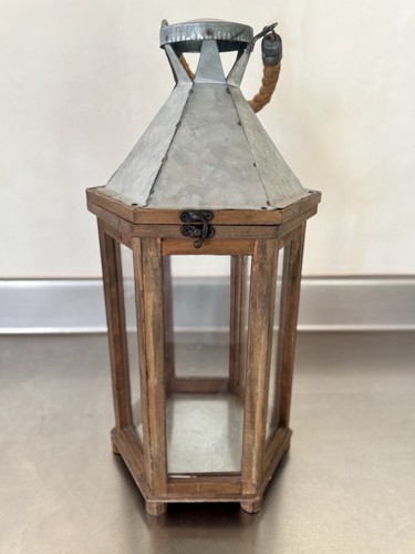 Rustic wooden glass candle - wooden,