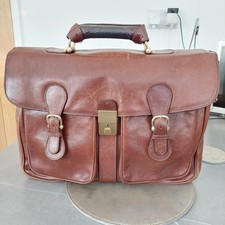Vintage Volvo Leather Briefcase with Key Good Condition Automobilia Collectable