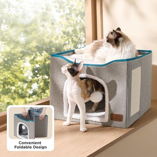 Large cat house cosy bed - large,