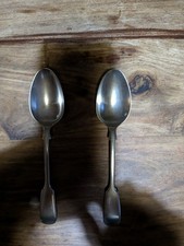 Pair of Nevada Silver D & A (Daniel & Arter, Birmingham) Spoons Vintage Cutlery