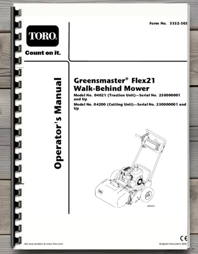 Toro greensmaster flex21 - greensmaster®,