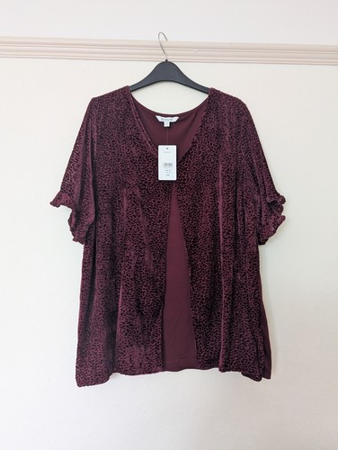Bonmarche burgundy top - bonmarche,