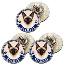 3 x Siamese Cat (BU27) Lapel