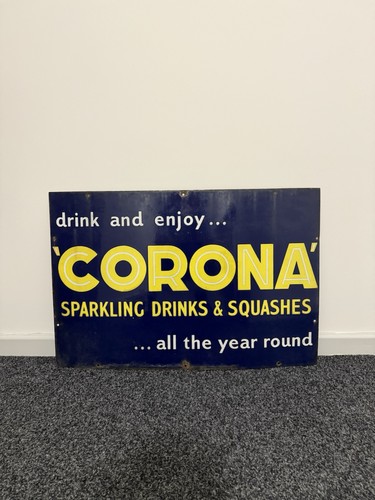 Corona enamel sign - enamel,