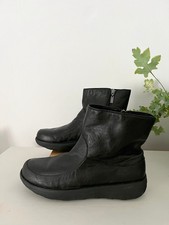 FitFlop Black Leather Ankle