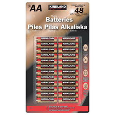 48 x Kirkland AA / AAA Alkaline Batteries  10-year shelf life *opened*