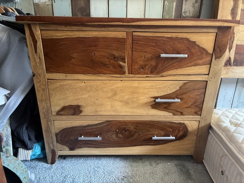 Indian jali rosewood chest - jali,