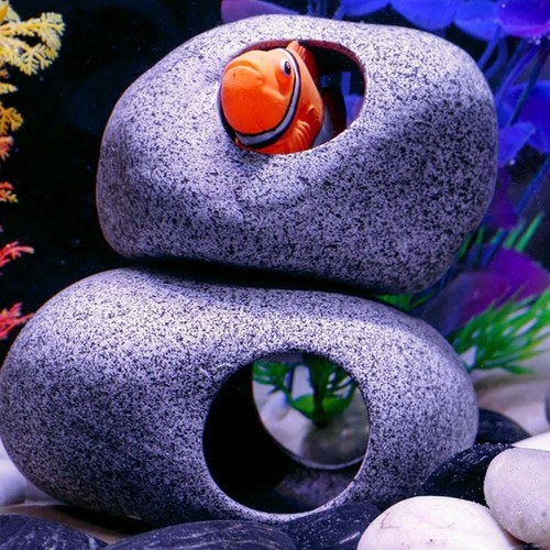 Fish cave aquarium ornament - aquarium,