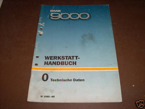 Workshop manual saab - workshop, 9000