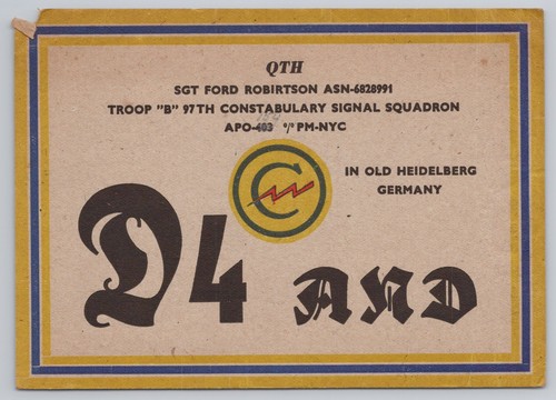 Qsl card d4and germany - card,