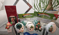 St. Patrick's Day Irish LOT Piggy Bank LEPRECHAUN DICE ORNAMENTS SALT PEPPER