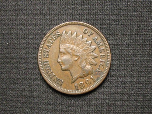 Old copper coin 1891 - copper, xf