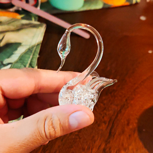 Clear glass crystal - glass/crystal, swan