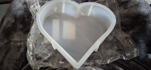 Large heart resin mould - resin, deep