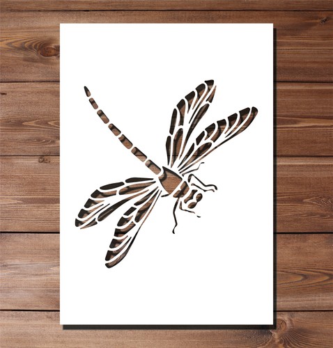 Dragonfly stencil a3 size - dragonfly,