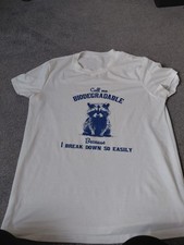 Womens White Funny Slogan T