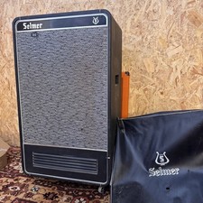 Vintage 1960s Selmer 50 Goliath 1x18 Guitar Bass Amplifier Cabinet w/ Audiom 91
