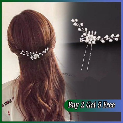 Flower wedding hair - hair, pins