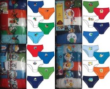 10 x Pairs Boys Mixed Character Cotton BRIEFS/PANTS - Sizes 18 Months-8 Years