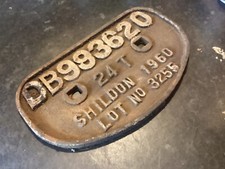 Original Railway Wagon D Plate