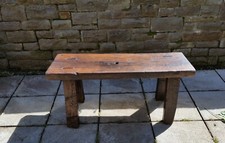 Antique Welsh Oak Pig Bench