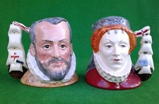 ROYAL DOULTON - QUEEN ELIZABETH I & KING PHILIP OF SPAIN - D6821& D6822.