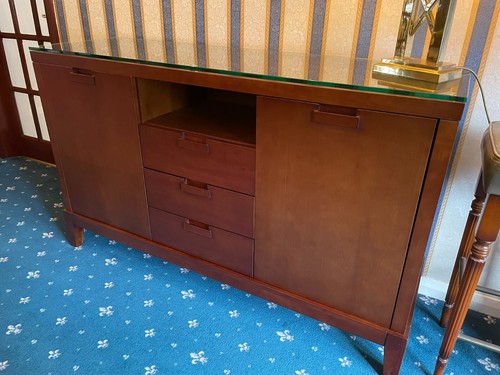 Lorenzo walnut glass - glass, sideboard