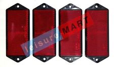 4 X Red Reflectors Rectangular