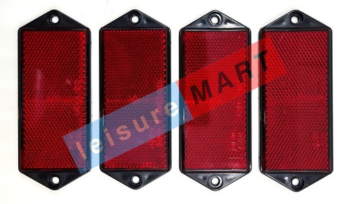 Red reflectors rectangular - red,
