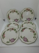 6 SIDE PLATES VICTORIAN ORCHARD CHURCHILL ENGLAND CHARTWELL COLLECTION TEA