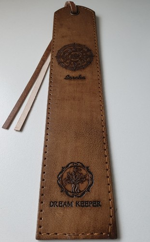 Leather bookmark sun - leather, design